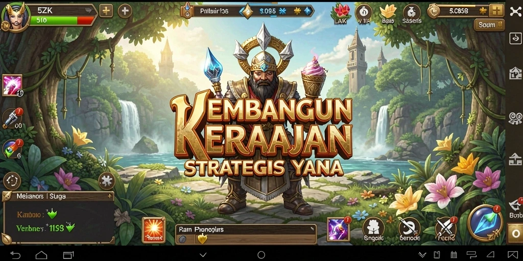 Screenshot gameplay 5ZK menampilkan pertempuran strategis dan pengelolaan sumber daya.