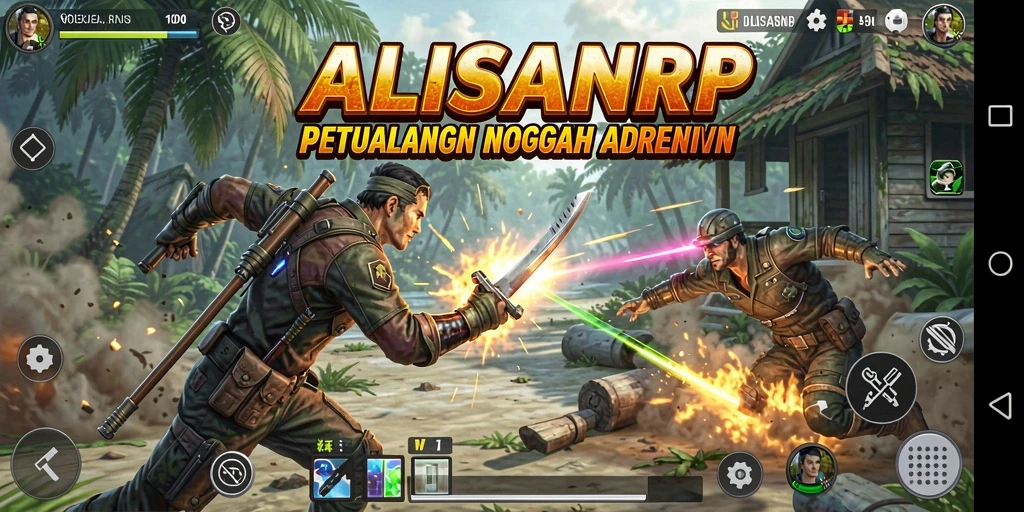 Tampilan dinamis gameplay Aksi yang mendebarkan