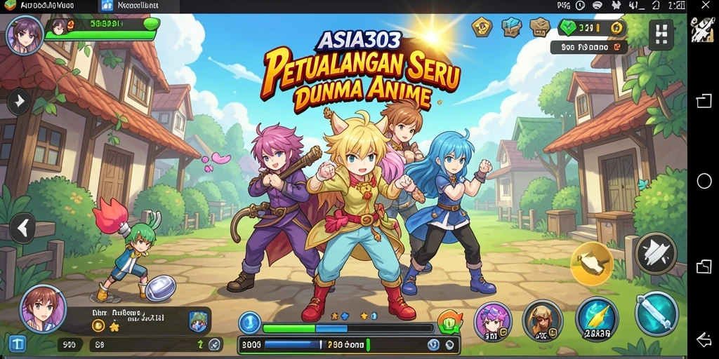 Tampilan gameplay menarik dalam ASIA303 menampilkan aksi anime yang seru.