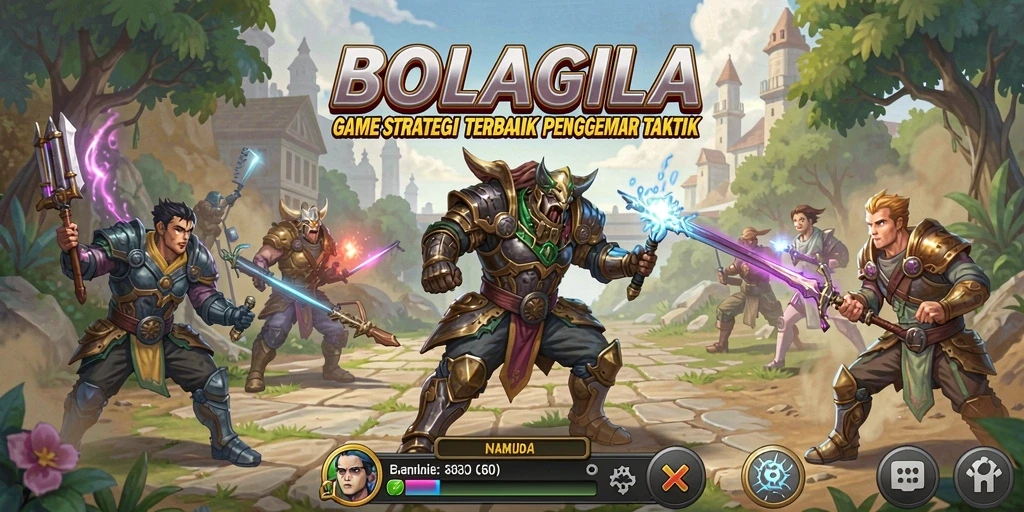 Tampilan menarik gameplay strategi BOLAGILA yang mengasyikkan.