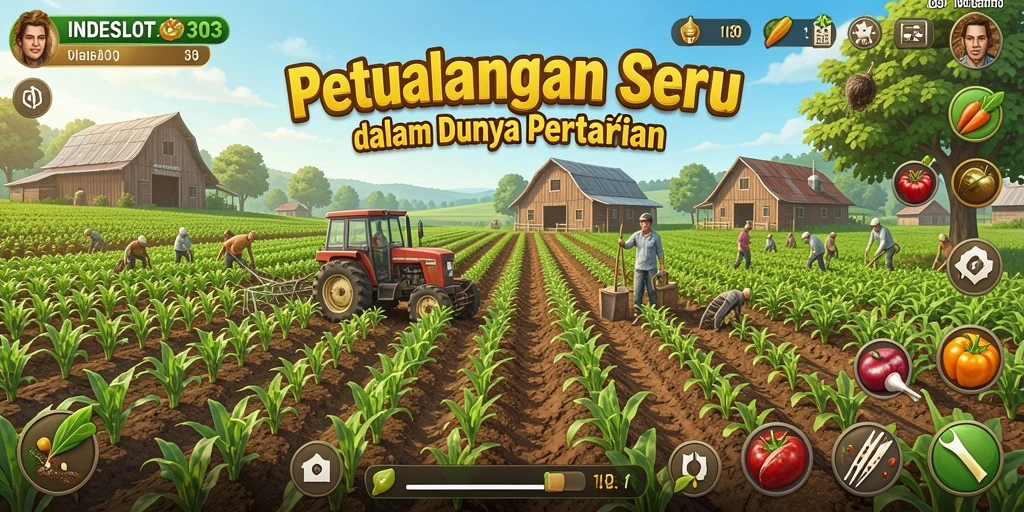 Tampilan menarik saat bertani di INDESLOT303.