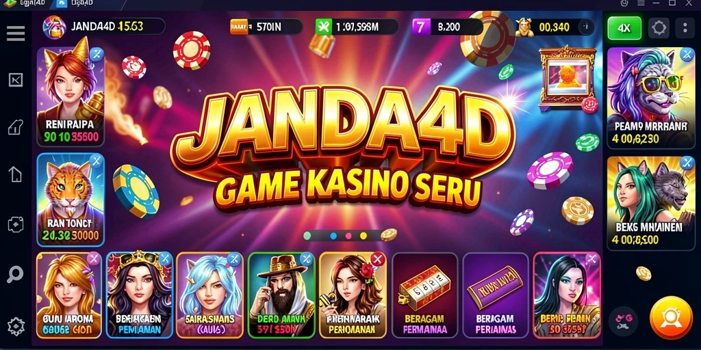 Screenshot JANDA4D menampilkan momen menegangkan dalam permainan Kasino.