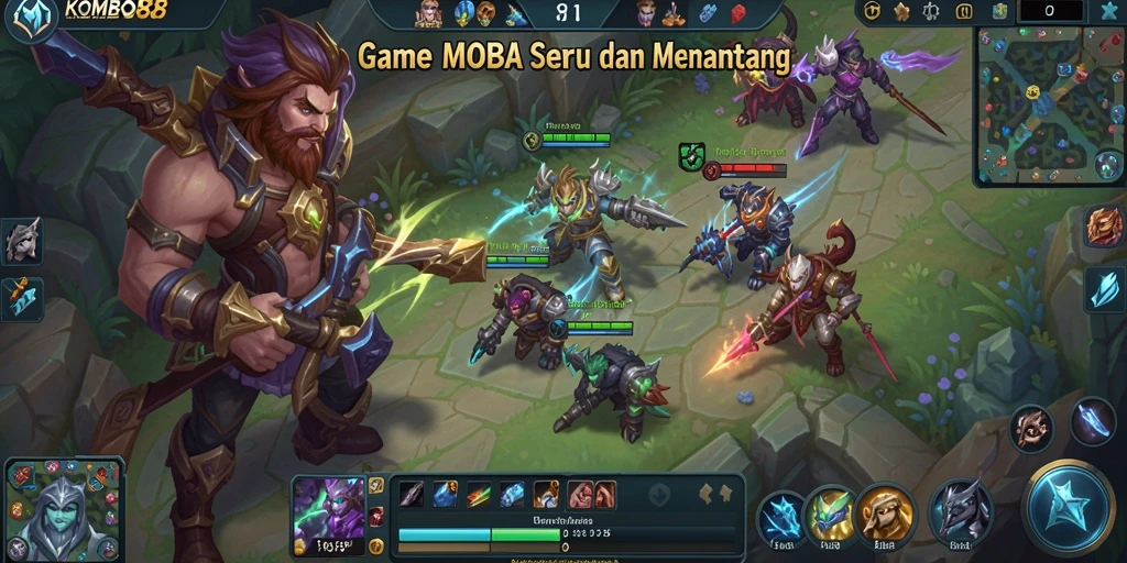 Tampilan gameplay yang seru dan mendebarkan dari KOMBO88.