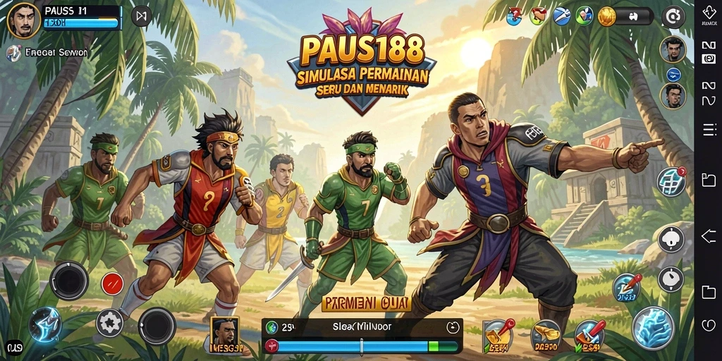 Tampilan gameplay PAUS188 yang penuh warna dan menarik.