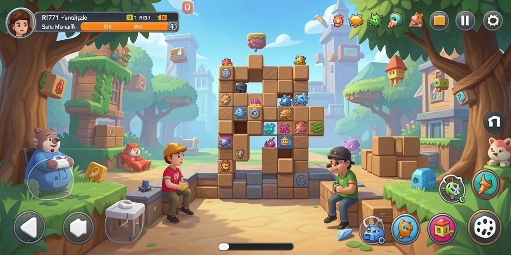 Tampilan gameplay RI771 yang menantang dan penuh warna.