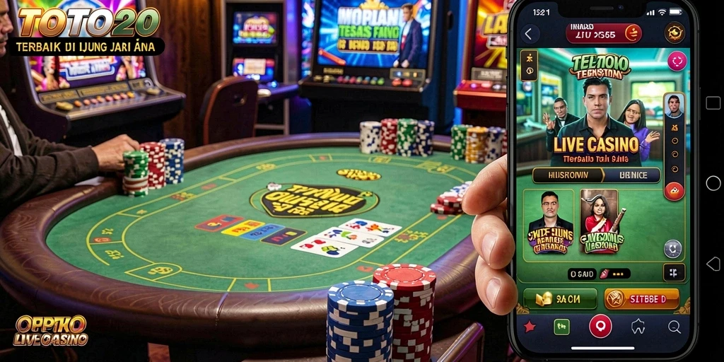 Tampilan gameplay Live Casino pada TOTO20 dengan dealer profesional.