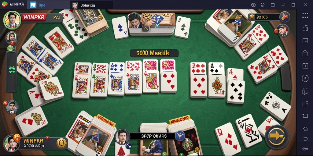 Screenshot gameplay Domino yang menarik di WINPKR.
